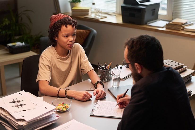 A student with a personalized tutor who is exceeding in their studies.